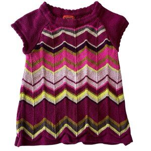 Missoni Target Toddler Infant Girl Tunic Sweater Dress S 6-12 Mo Chevron Stripe